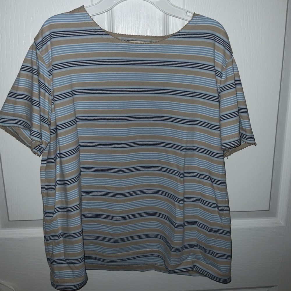 Stripped Ruffle T-Shirt